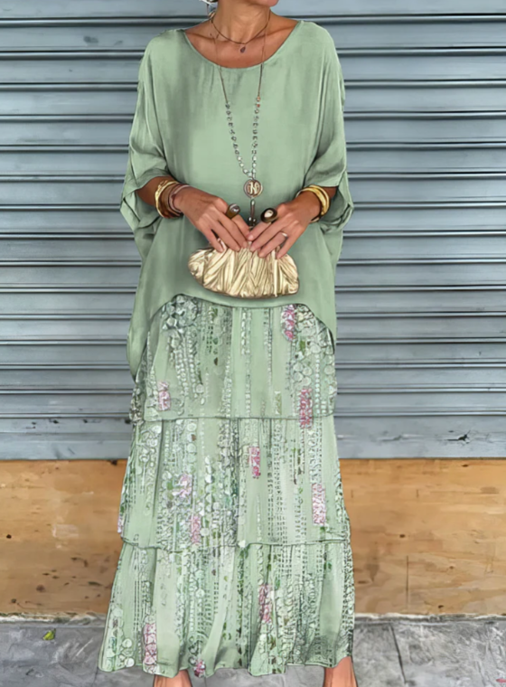 Caroline | Robe Maxi Fluide – Élégance Sans Effort