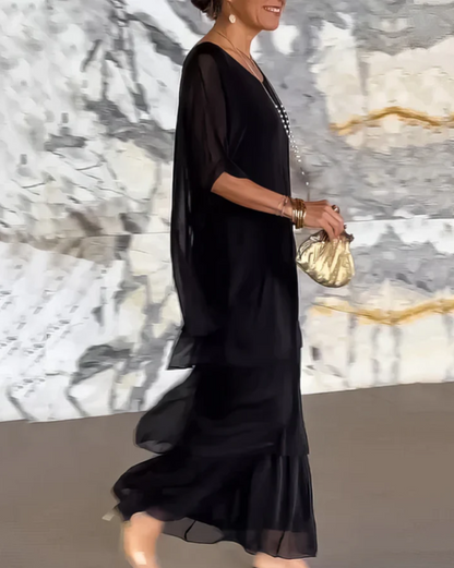 Caroline | Robe Maxi Fluide – Élégance Sans Effort