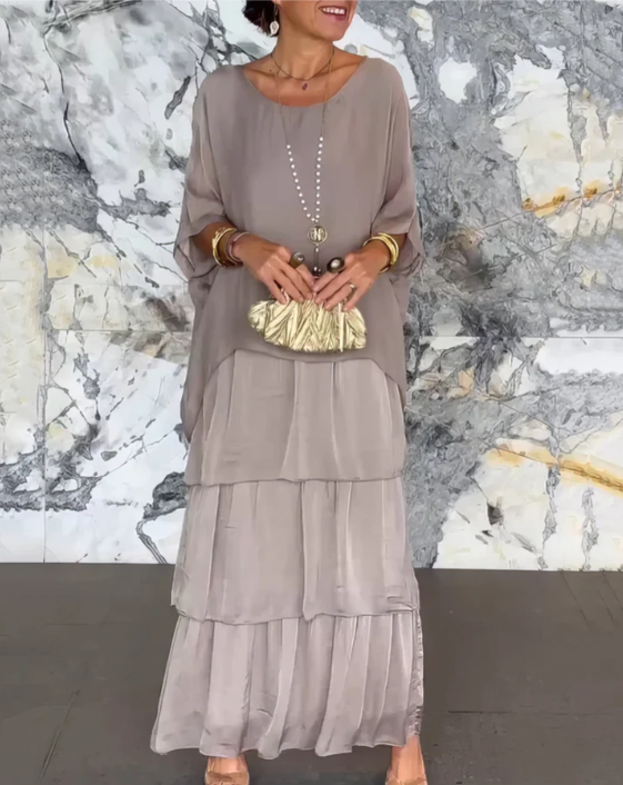 Caroline | Robe Maxi Fluide – Élégance Sans Effort