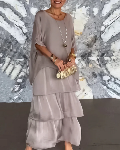 Caroline | Robe Maxi Fluide – Élégance Sans Effort