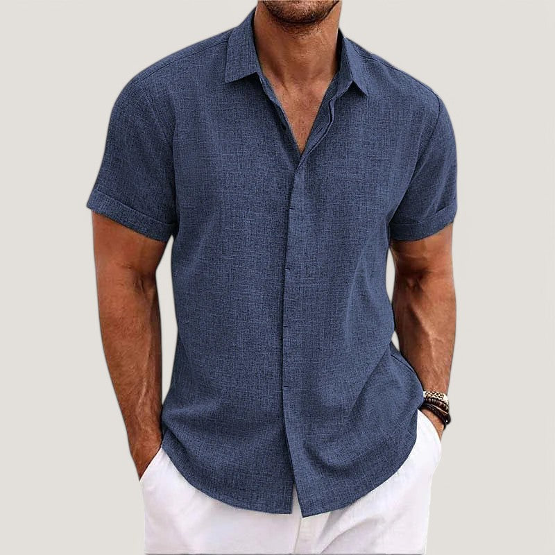 Strazoro | Men's Linen Shirt | Short Sleeves | Lightweight