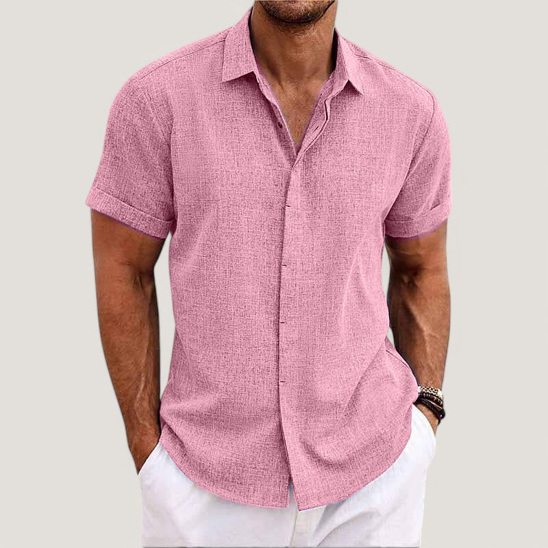 Strazoro | Men's Linen Shirt | Short Sleeves | Lightweight