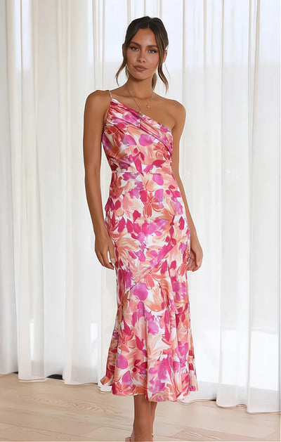 Noemi | Abito floreale in satin
