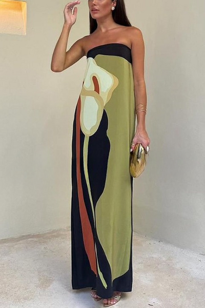 Gabrielle - Printed Long Dress