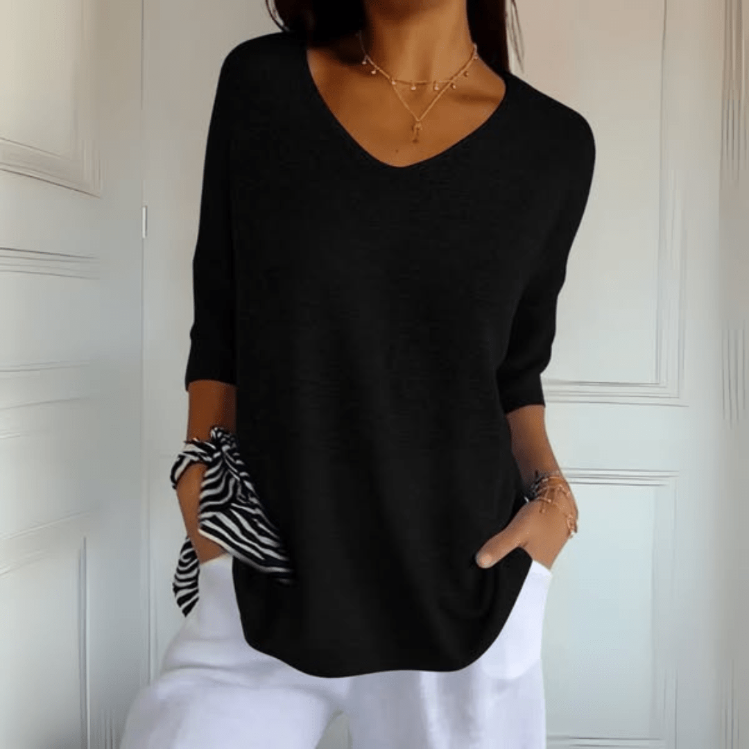 Anna | Gebreide V-hals top
