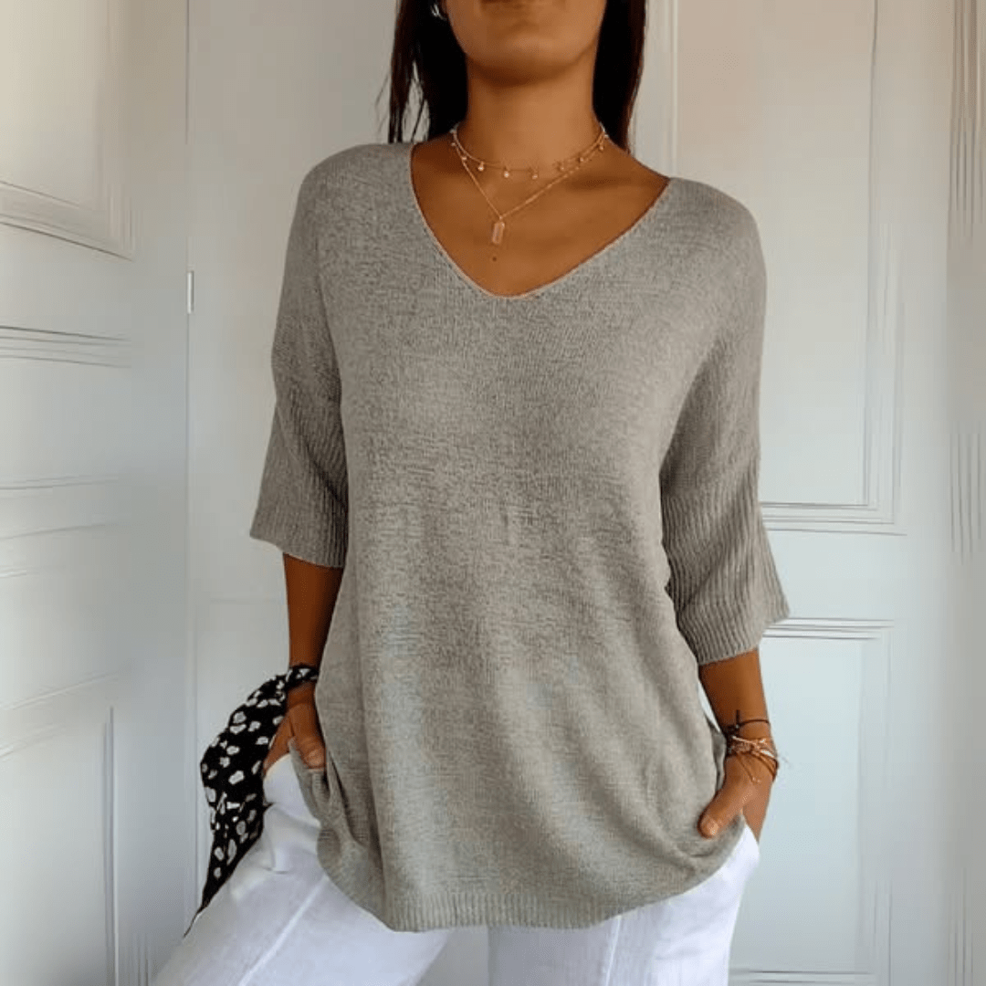 Anna | Gebreide V-hals top