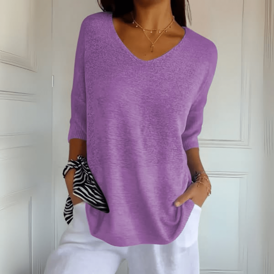 Anna | Gebreide V-hals top