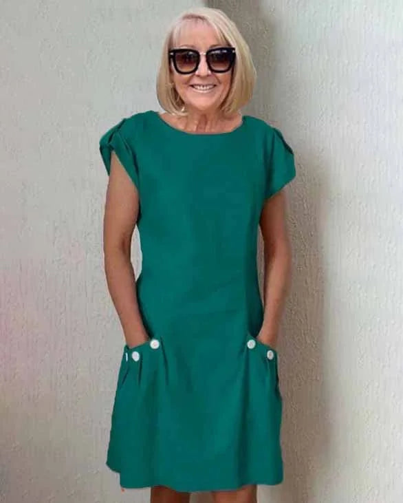 Manon - Élégante Robe Maxi en Lin