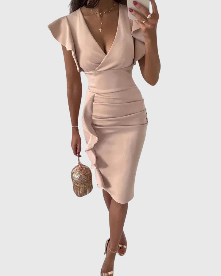 Elize - Elegant Bodycon Dress made from Luxury Material - for Women | Perfect for Formal Occasions