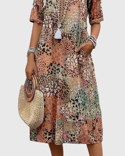 Samantha - Elegant Floral Midi Dress