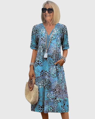 Samantha - Elegant Floral Midi Dress