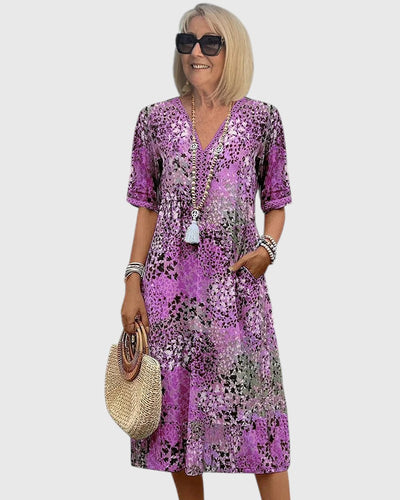 Samantha - Elegant Floral Midi Dress