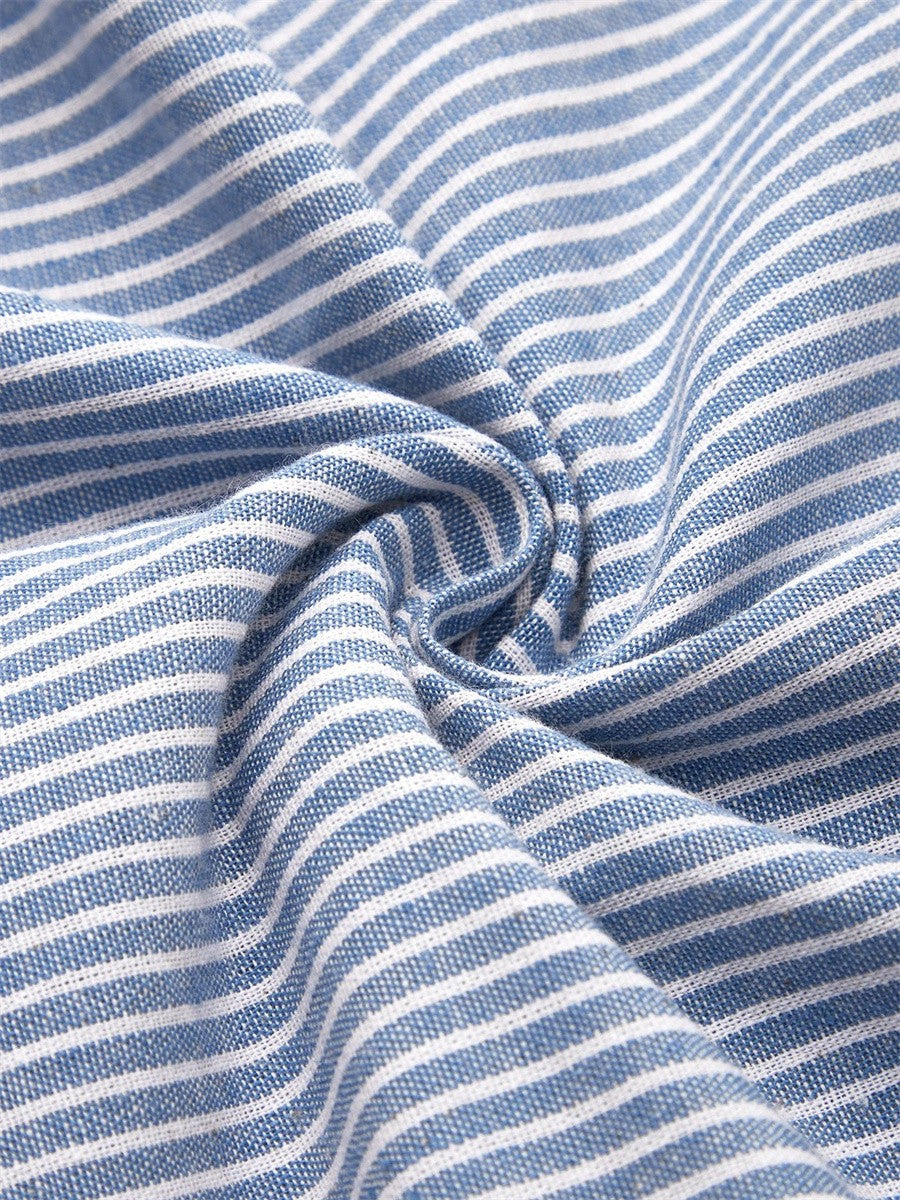 Ruth | Striped Button-Detail Midi Dress