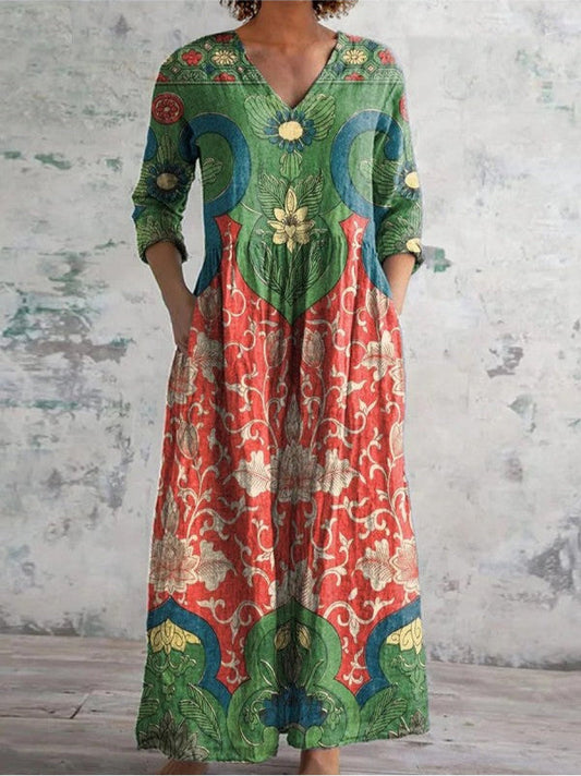 Mary | Vintage Floral Maxi Dress