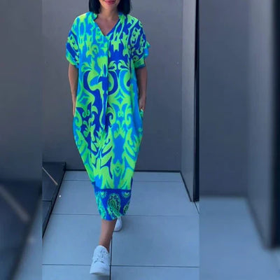 Elena - Robe élégante à fleurs