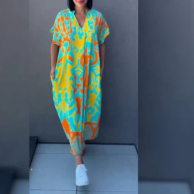 Elena - Robe élégante à fleurs