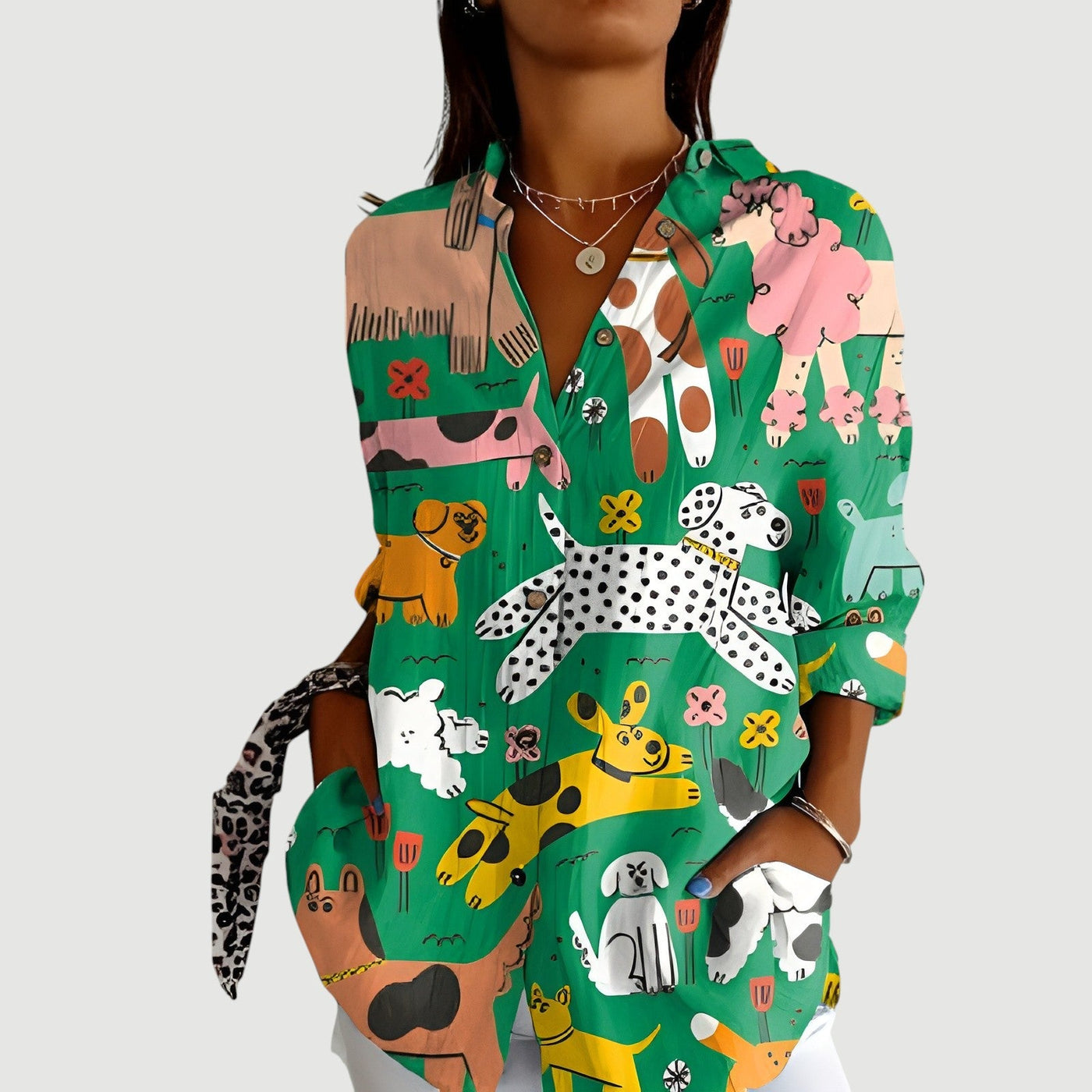 Kirsten™ | Bluse med fargerikt design