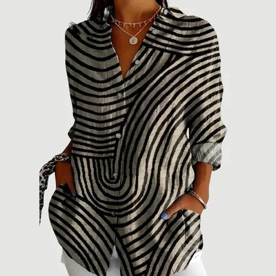 Ida™ bluse med fargerikt design