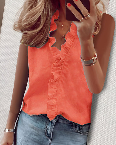 Asta™ – Luftig og elegant bluse med volanger