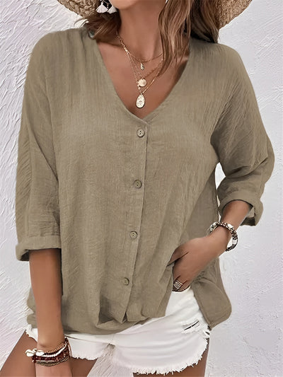 Sanne™ – Tidløs linbluse for enhver sommerdag