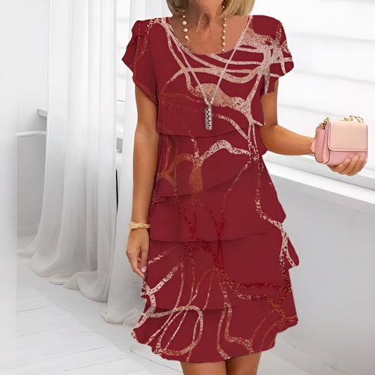 Åse™ | Mykt fallende volangkjole