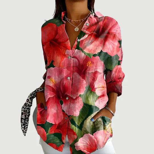 Ida™ bluse med fargerikt design