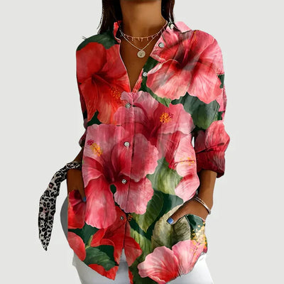 Ida™ bluse med fargerikt design
