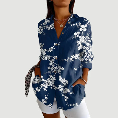 Ida™ bluse med fargerikt design