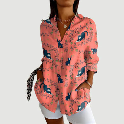 Ida™ bluse med fargerikt design